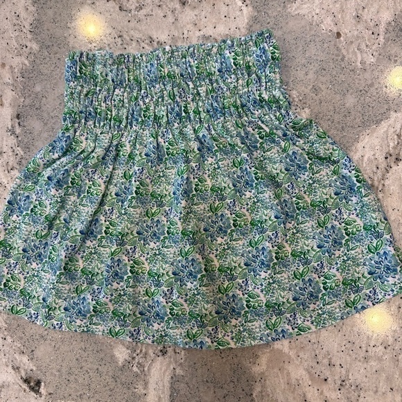 The Proper Peony Blue Aster Floral Collared Top and Smocked Skirt Set Size 7 - Picture 9 of 10